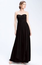 Jenny Yoo Aidan Convertible Luxe Chiffon Gown Black Dress Size 6 NWT