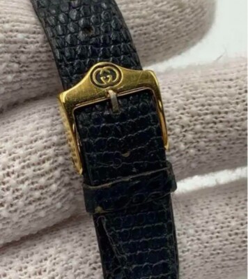 稼働品☆ベルト新品　GUCCIグッチ　３４００M　ゴールド　メンズ腕時計 GUCCI 3400M Wristwatch Men's Gold Lizard Junk | eBay