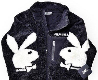 PLEASURES x PLAYBOY 2021 - BUNNY SHERPA ZIP JACKET, Black