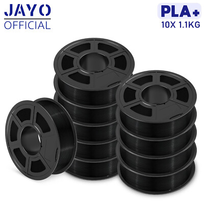 10KG JAYO PLA+ Black 1.75mm 3D Printer Filament PLA Plus 1.1KG FDM No Clogging