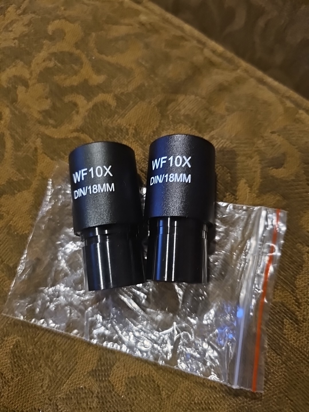 PAIR AMSCOPE WF10X DIN/18MM MICROSCOPE EYEPIECE 23MM AM SCOPE eBay