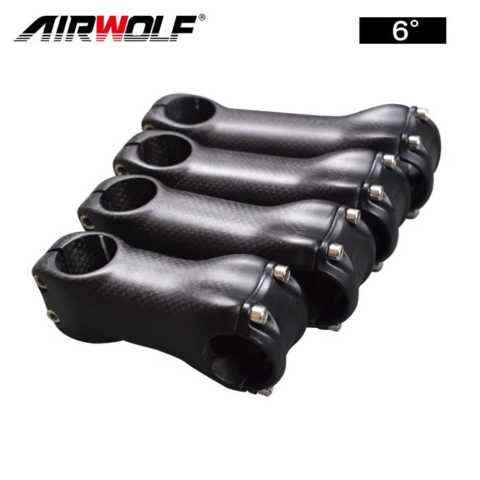 Vástago de manillar de carbono 31,8 1-1/8" 3K para bicicleta MTB de carretera 80-130 mm vástago de barra Foto 4 de 4