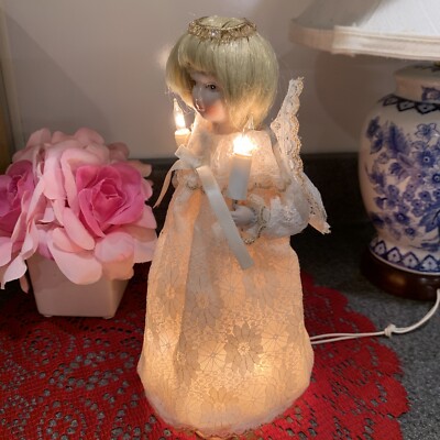 Vintage Beacon Angel Light, Tree Top, Porcelain Face, Hand . Blinking Lights | eBay Vintage Beacon Angel Light, Tree Top, Porcelain Face, Hand . Blinking Lights | eBay