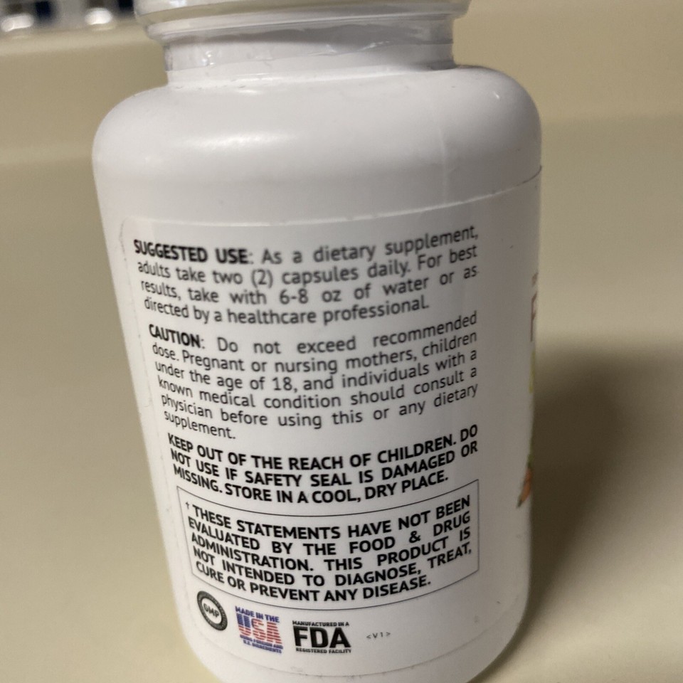 Earth Energy FRUITS and VEGGIES Whole Food 60 Capsules Natural