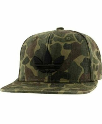 Men's Adidas Originals Trefoil Plus Forest Camo Snapback Hat Cap [OSFM] 