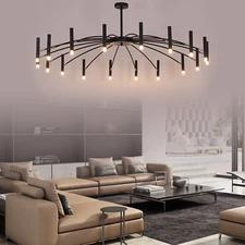US 8Light Black Branch Chandelier Metal Pendant Light Fixture D-102CM Home Decor