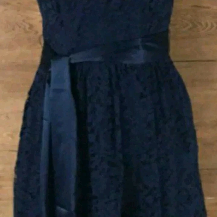 New WOMEN'S Tevolio One Shoulder Royal Blue Lace Dress Size 4 - Image 3 of 4