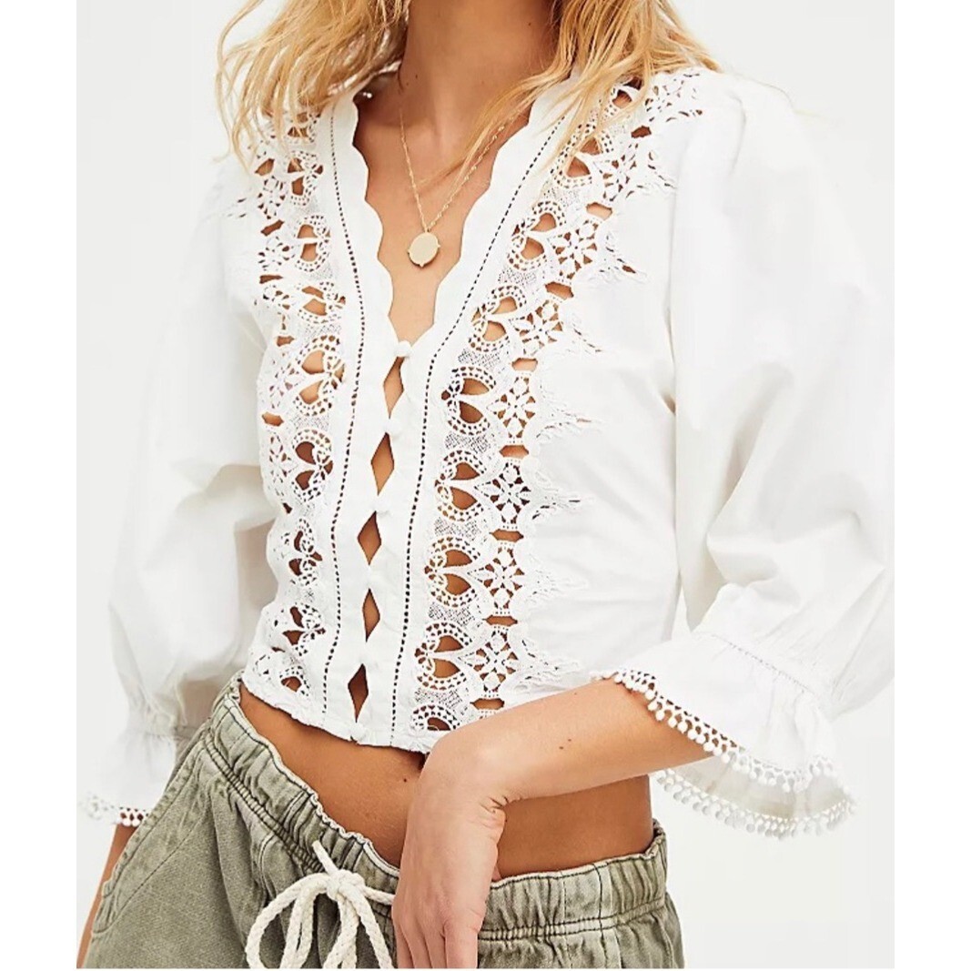 louella embroidered blouse free people