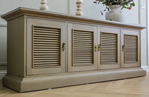 Large Antique Mid Century Solid Oak Sideboard Dresser Console Table Showhome