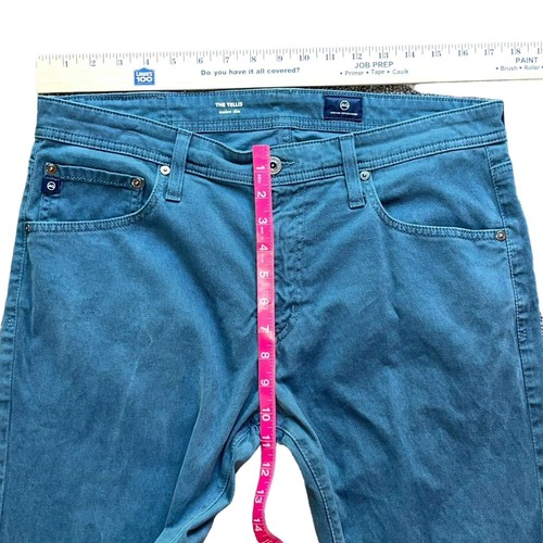 Adriano Goldschmeid Herren Hose The Tellis blau Fischgrät Größe 34x26 LESEN SIE UNTEN - Bild 2 von 12