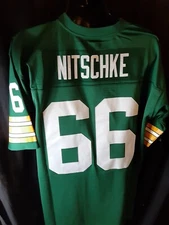 Green Bay Packers Nitschke #66 Men's Mitchell Ness B/T Legacy Jersey XLT  to 4XL