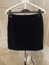 UNIQLO Skirt Size S (29) Inch Waist 80% Wool Mix Dark Blue Lined Classic Smart