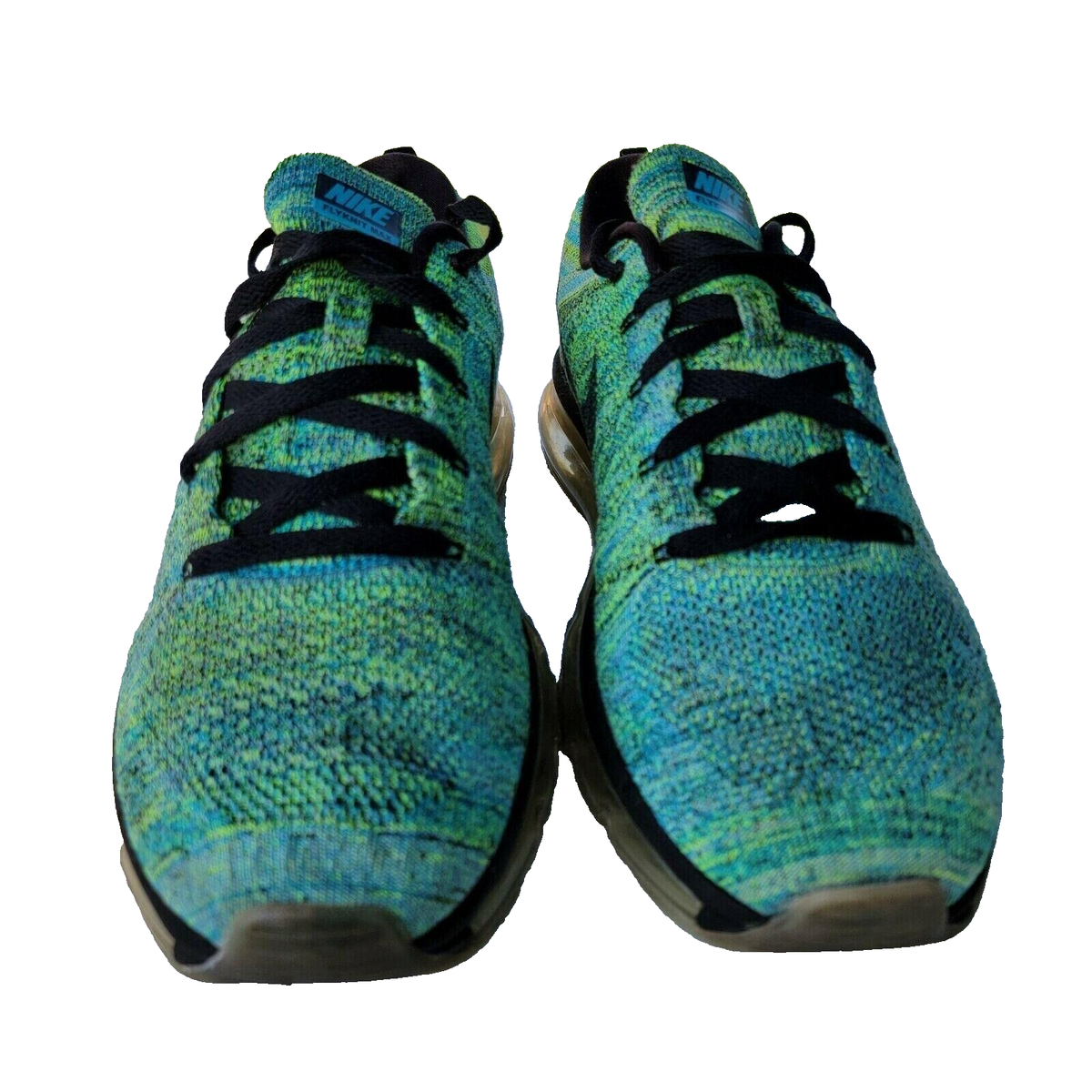 Nike Flyknit Airmax Mens 10.5 Green Tranquil Running Shoes  display picture 1