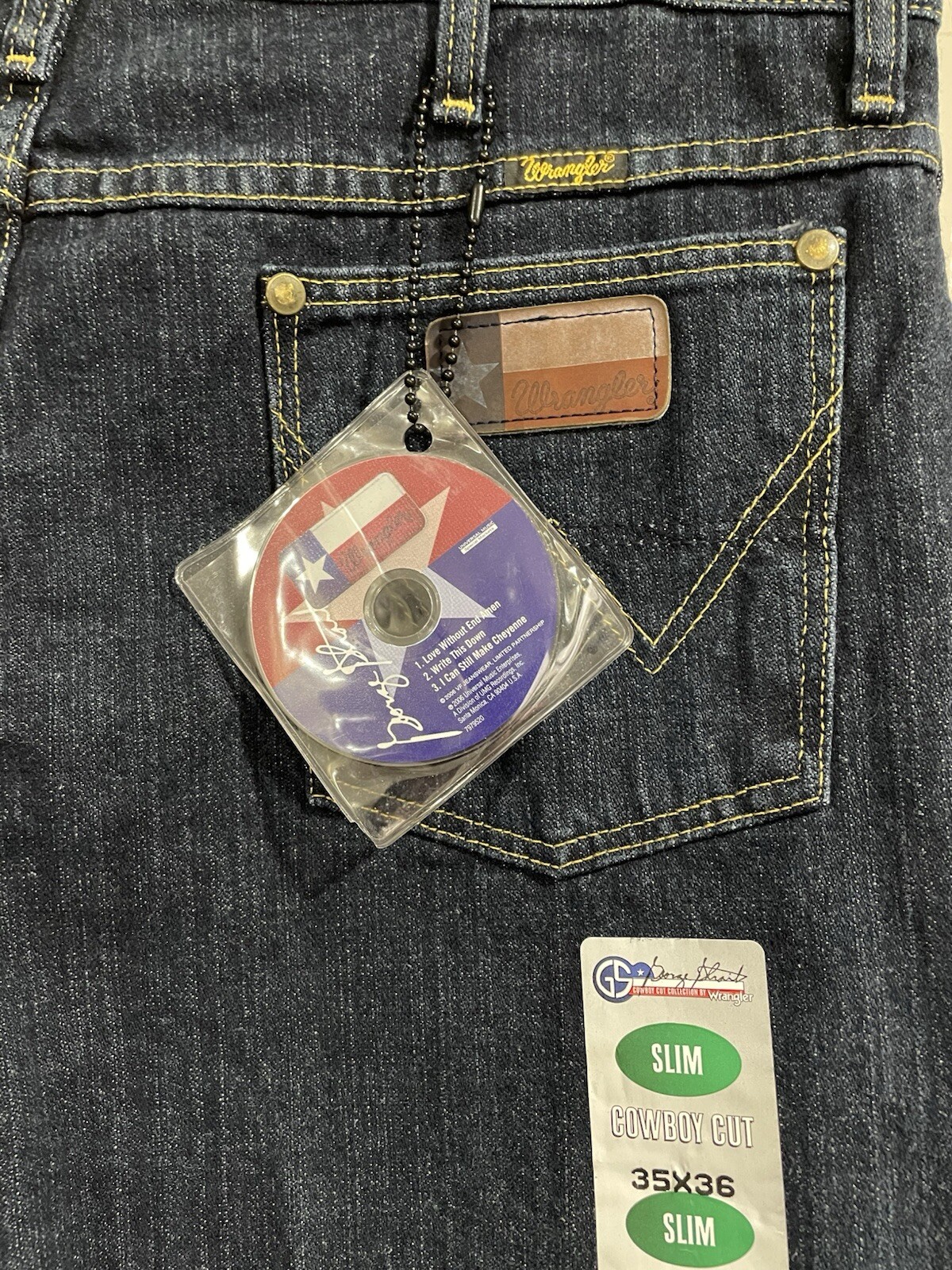 *RARE* Vintage 2006 George Strait Texas Cowboy Cut Wrangler Jeans W/ Promo CD image 5