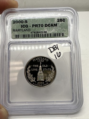 2000 S Clad Maryland ICG PR70 DCAM DB1-16 - Picture 1 of 5