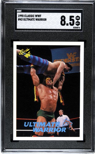 1990 Classic WWF Trading Card #43 SGC 8.5 NM/MT+ THE ULTIMATE WARRIOR Rookie RC