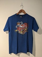 Vintage 2002 Hot Wheels Planet Car Racing Speedway Blue Youth 14/16 T-Shirt