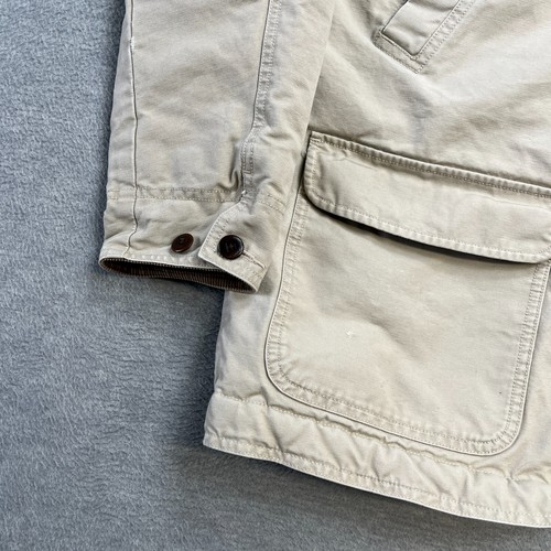 Chaqueta De Colección LL Bean Chore Mujer Grande Beige Granero Abrigo Sherpa Forrado Lona Campo - Imagen 12 de 15