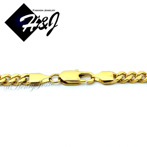 18"-40"MEN Stainless Steel 5mm Gold Plated Cuban Chain CZ Jesus Face Pendant*133 - Picture 8 of 12
