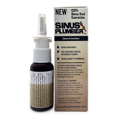 Sinus Plumber Allergy Cold Combo - Hot Pepper and Hydrogen Peroxide Nasal Sprays - Picture 9 of 9