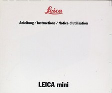 Leica Mini Film Camera User Instructions Manual Guide