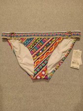 NEW Trina Turk Bikini Bottoms Women's 6 Multi w Gold Hardware TT5FG93