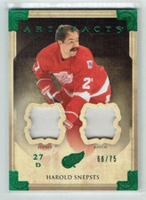 13-14 UD Upper Deck Artifacts  Harold Snepsts  /75  Jersey--Patch