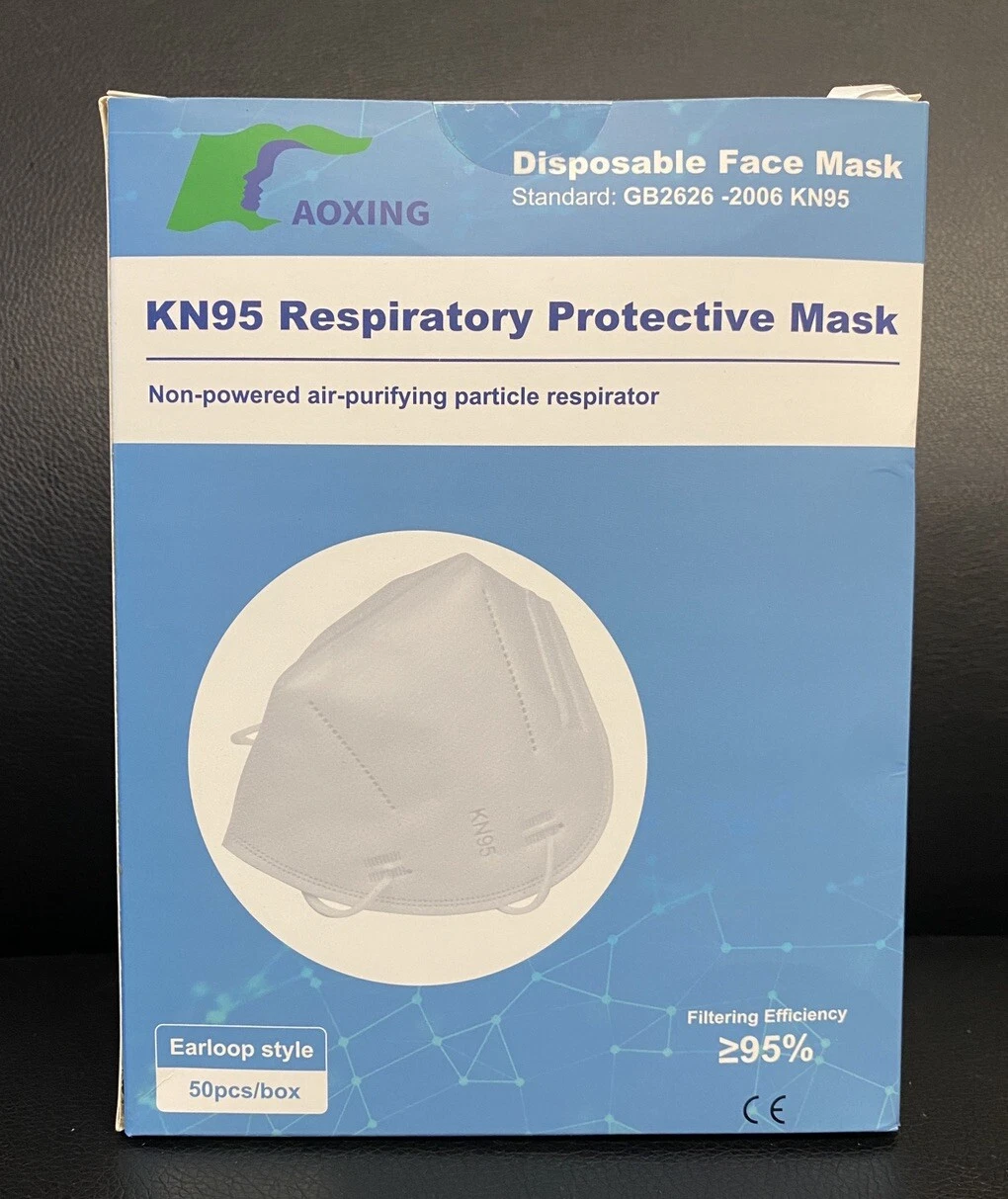 **50 PACK** KN95 Disposable Face Mask GB2626-2006 Respiratory Protective Mask