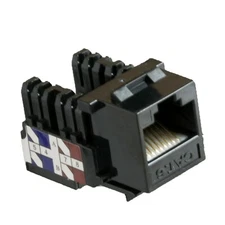 10- RJ45 Cat6 Cat-6 8P8C Keystone Jack BLACK FREE SHIP! TUFF JACKS Quality!