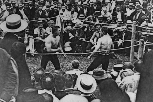John L Sullivan vs Jake Kilrain 4x6 Foto