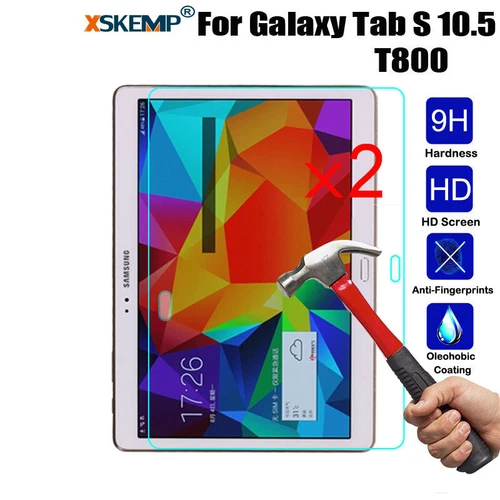 2PCS Tempered Glass Screen Protector Cover Fr Samsung Galaxy Tab S 10.5 T800 805