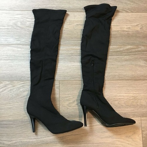 Side Zip Above Knee Boots Shoes Size 