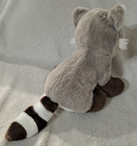 TY Beanie Boo Bandit The Raccoon 9” Plush Stuffed Animal Glitter Eyes Velvety - Picture 4 of 5