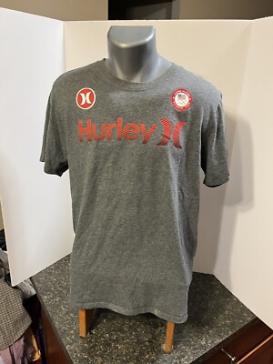 Hurley Nike Dri Fit Olympic Team T-Shirt Men's Large Gray