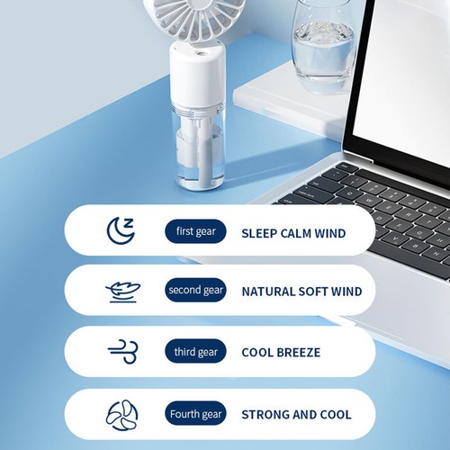 Handheld Mist Fan With Water Humidifier Cooler Rechargeable Mini Hand Spray Fans - Picture 12 of 16