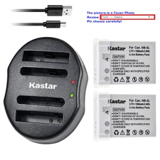 Kastar Battery Dual Charger for Canon NB-5L CB-2LX & Canon Digital IXUS 980 IS