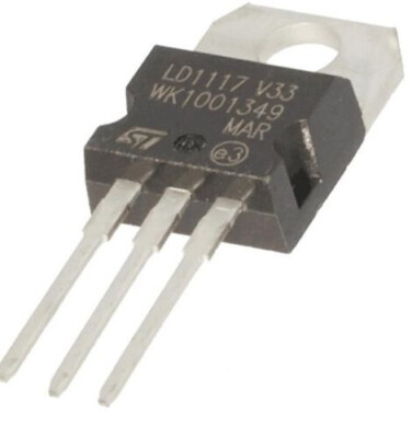 10 x LD1117 LD1117AV33 3.3V TO-220 Voltage Regulator 1.2A STMicroelectronics