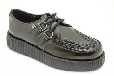 T.U.K. V6806 TUK Viva 2-Ring Round Toe Creeper Black Rockabilly
