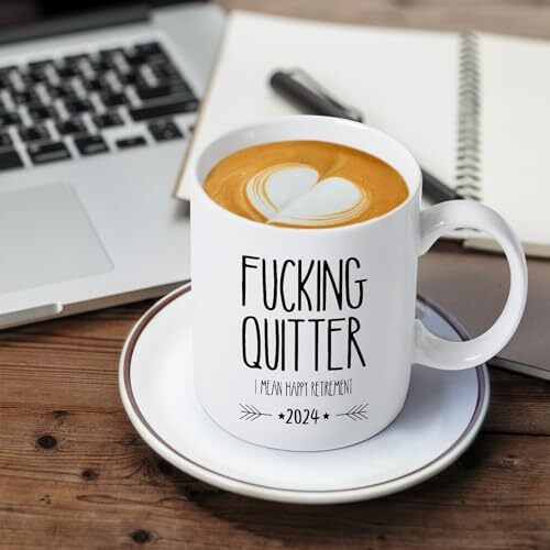 Funny Retirement Gifts for Men Women-Quitter I Mean Happy Retirement A-white - Picture 8 of 9