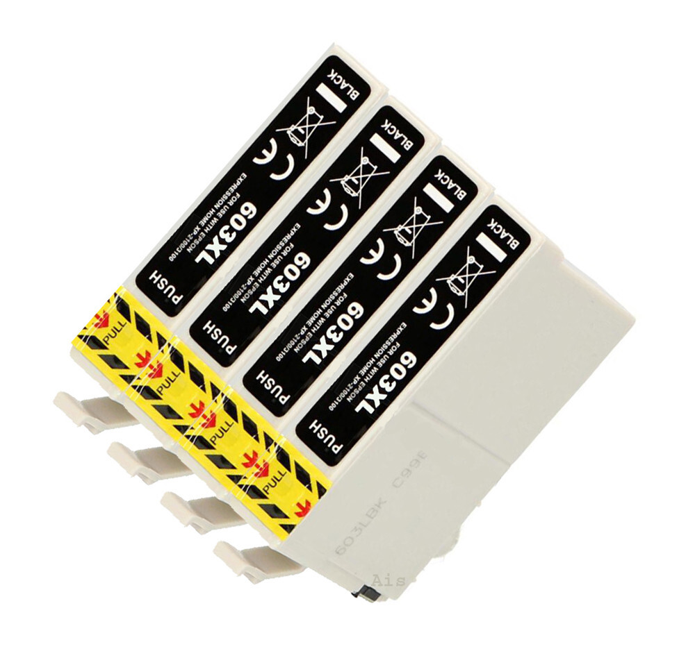 4 Compatible E603XL Black Inks For Epson XP-2150 XP-2155 XP-3150 XP ...