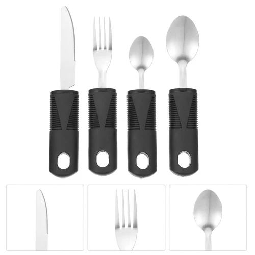 4/5PCS Disabled Cutlery Set Arthritis Easy Grip Large Handled Elderly Disability - Picture 5 of 26