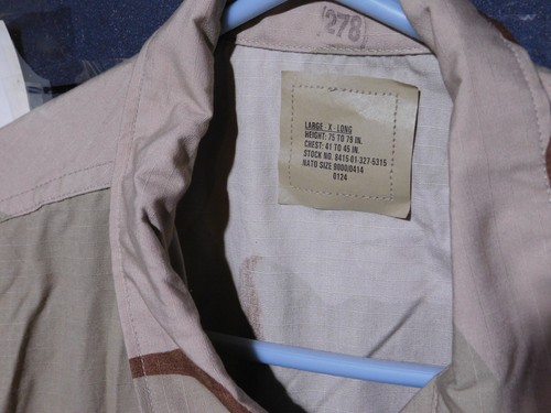 New Army Desert Camouflage BDU Jacket /Shirt Large X Long. 8415-01-327-5315 - Picture 2 of 4