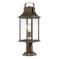 Sockelleuchte AußEnlampe Wegeleuchte Gartenleuchte Alu Glas Bronze B 21,6 Cm