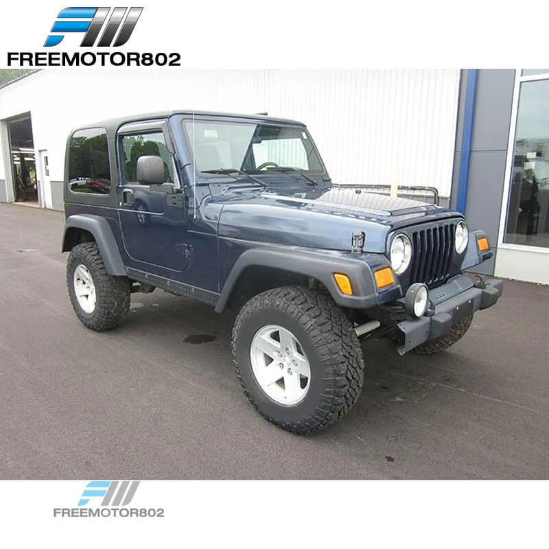 Se adapta a 97-06 Jeep Wrangler TJ viseras de ventana deflector protector solar de lluvia Foto 2 de 4