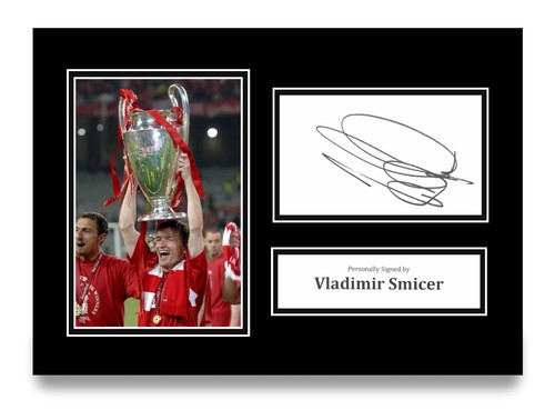 Vladimir Smicer Signed A4 Photo Autograph Card Liverpool Gift Display + COA - 第 1/5 張圖片
