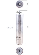 MAHLE Kraftstofffilter KL 169/4D Leitungsfilter f�r BMW E61 E87 E81 E65 E60 F11