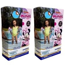 SwimWays Disney Float With Minnie Mouse Swimmies Arm Floaties Ages 3-5 Lot of 2
