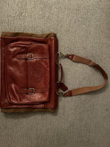 Vintage genuine leather ghurka hanging garment bag