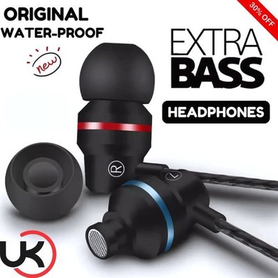 Ohrhörer Kabelgebunden Headphones In Ear High Definition Deep Bass 3,5 mm AUX Klinke Schwarz