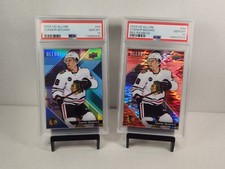 (2) 2024 UD Allure #94 Connor Bedard Base & Red Rainbow PSA Gem 10s Blackhawks
